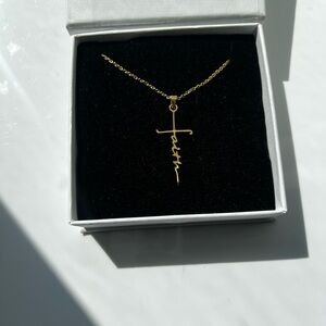 Gold Faith Spiritual Christian Church God Necklace
